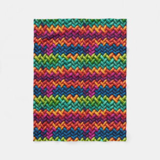 Thick wool rainbow colours blanket