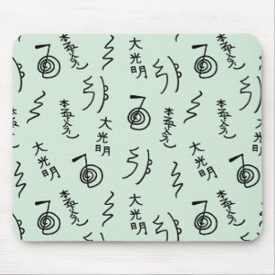 Thicker Reiki Symbols Pattern - Reiki Healing Mouse Mat