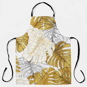 Thickets from a monstera plant. Image of golden an Apron