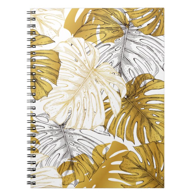 Thickets from a monstera plant. Image of golden an Notebook (Front)