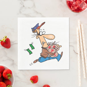 Thief Stealing Money Napkin