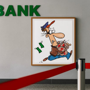 Thief Stealing Money Poster