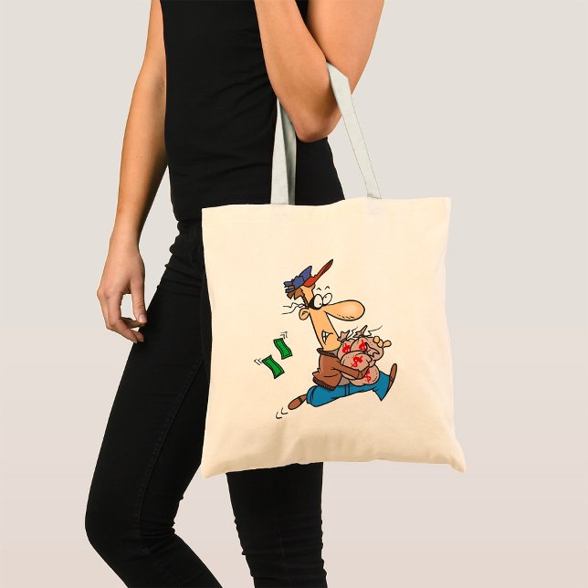 Thief Stealing Money Tote Bag (Creator Uploaded)