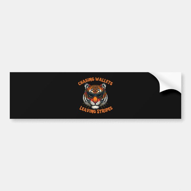 Thief tiger bumper sticker (Front)