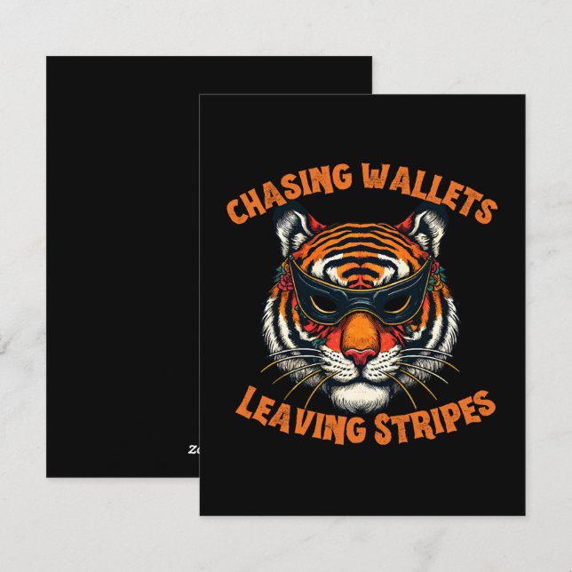 Thief tiger holiday card (Front/Back)