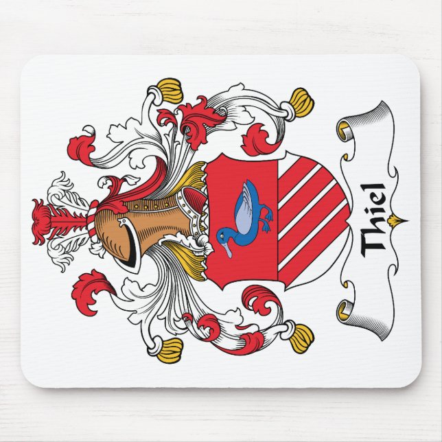 Thiel Family Crest Mouse Mat (Front)