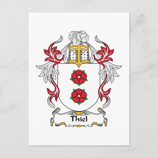 Thiel Family Crest Postcard (Front)