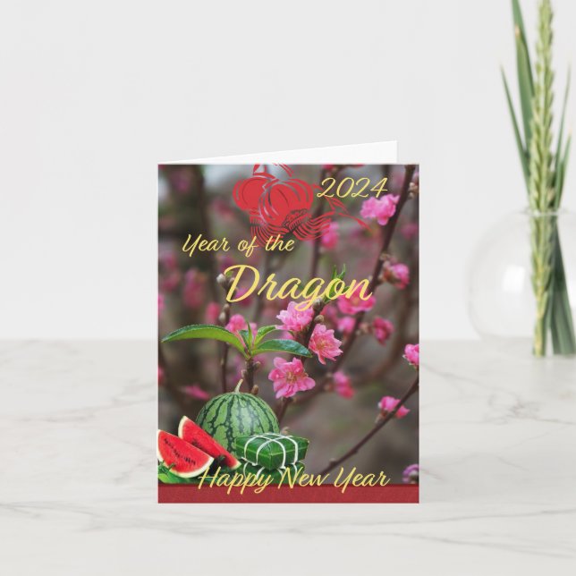 Thiep Tết Chúc Mừng Năm Mới Happy New Year 2024 Card (Front)