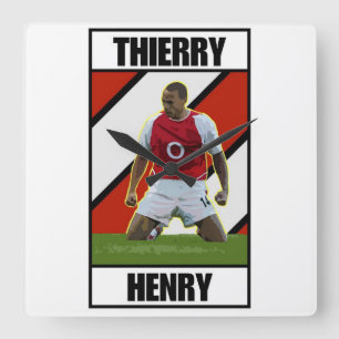 Thierry Henry Square Wall Clock