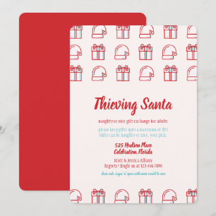 Thieving Santa Christmas Holiday Party Invitation