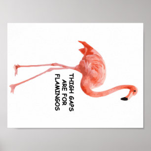 Thigh Gaps Are For Flamingos Poster