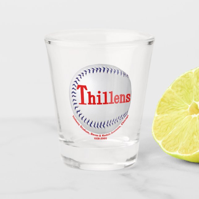 Thillens Stadium, Chicago, Illinois Shot Glass (Front)