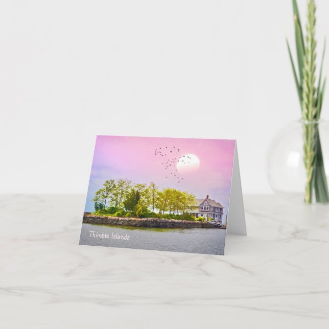 Thimble Island Sunset Thank You Card (Front)