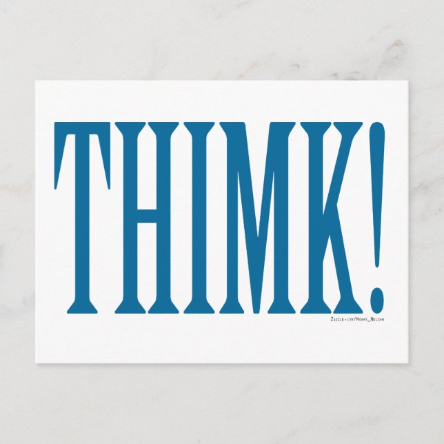 THIMK! POSTCARD (Front)
