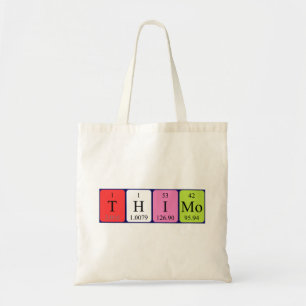 Thimo periodic table name tote bag