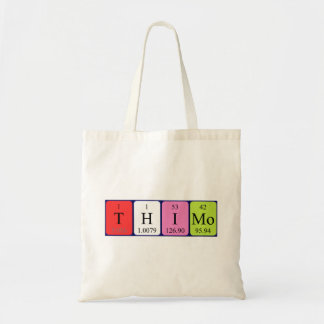 Thimo periodic table name tote bag