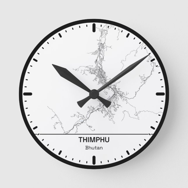 Thimphu Clock City Line Art (Front)