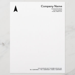 Thin Arrow - Black Letterhead