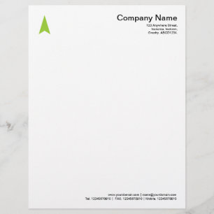 Thin Arrow - Martian Green Custom Letterhead