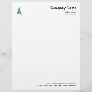 Thin Arrow - Ocean Green Customised Letterhead