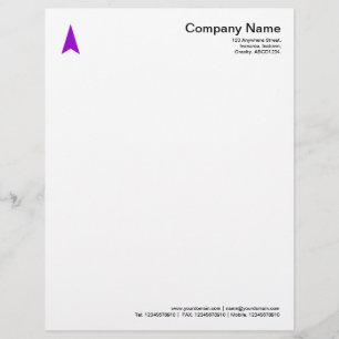 Thin Arrow - Purple Customized Letterhead