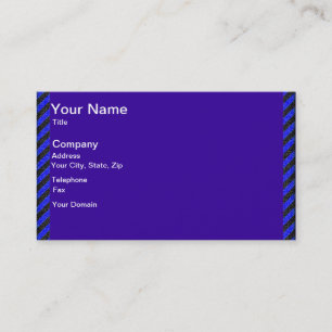 Thin Black and Blue Diagonal Stripes Business Card