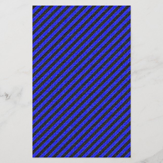 Thin Black and Blue Diagonal Stripes Flyer (Front)