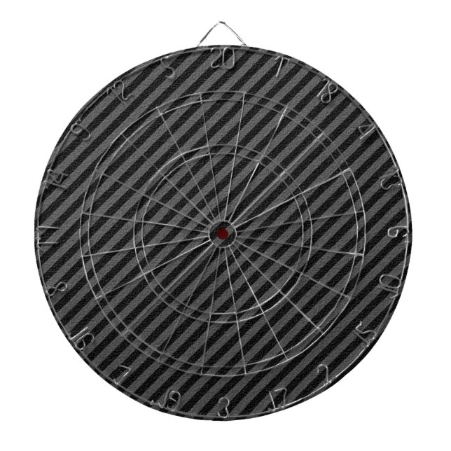Thin Black and Grey Diagonal Stripes Dartboard (Front)