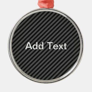 Thin Black and Grey Diagonal Stripes Metal Tree Decoration