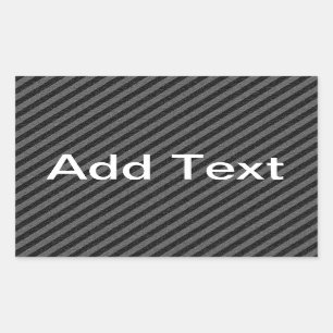 Thin Black and Grey Diagonal Stripes Rectangular Sticker