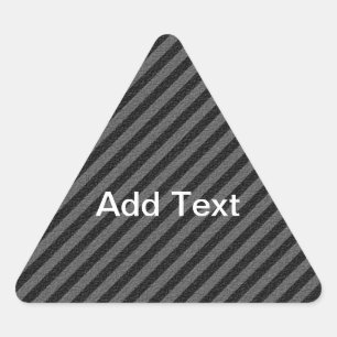 Thin Black and Grey Diagonal Stripes Triangle Sticker