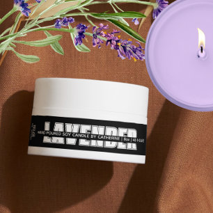 Thin Black & White Candle Logo Label