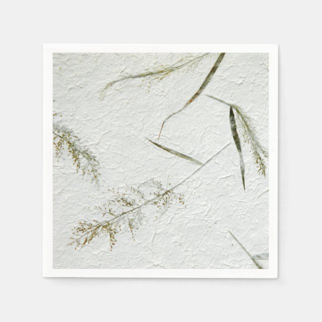Thin blades of grass Japanese rice paper Napkin (Front)