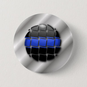 Thin Blue Line 6 Cm Round Badge