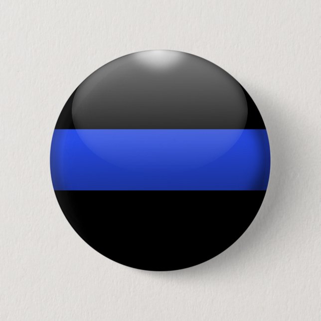 Thin Blue Line 6 Cm Round Badge (Front)