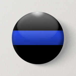 Thin Blue Line 6 Cm Round Badge