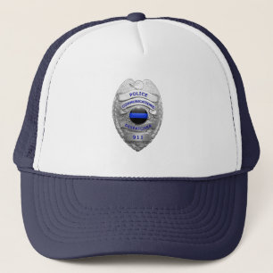 Thin Blue Line 911 Communications Badge Trucker Hat