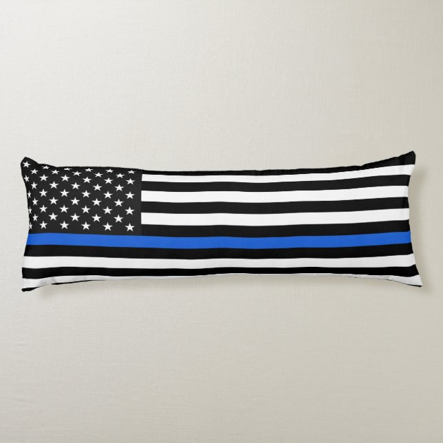 Thin Blue Line American Flag Body Cushion (Back)