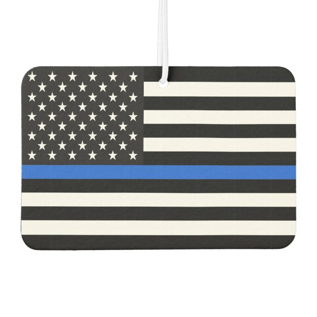 Thin Blue Line American Flag Car Air Freshener (Front)