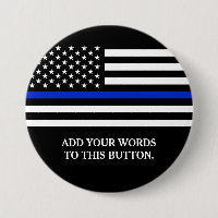 Thin Blue Line American Flag Custom Text