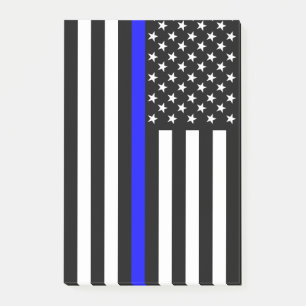 Thin Blue Line American Flag Graphic Decor Post-it Notes