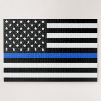 Thin Blue Line American Flag