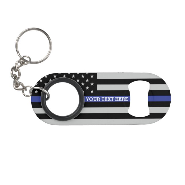 Thin Blue Line - American Flag Personalised Custom (Front (Horizontal))