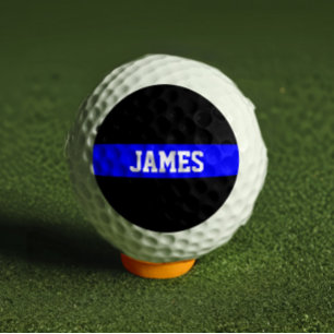 Thin Blue Line - American Flag Personalised Custom Golf Balls