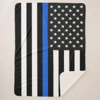 Thin Blue Line American Flag