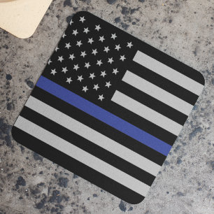 Thin Blue Line - American Flag Stone Coaster