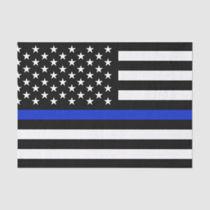 Thin Blue Line American Flag Tissue Paper
