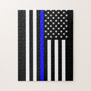 Thin Blue Line American Style Jigsaw Puzzle
