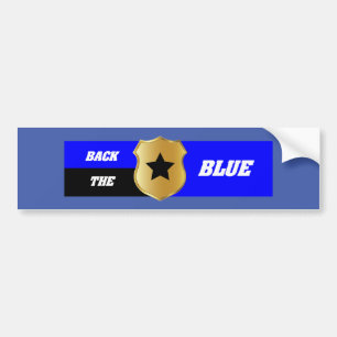 Thin Blue Line, Back The Blue Bumper Sticker