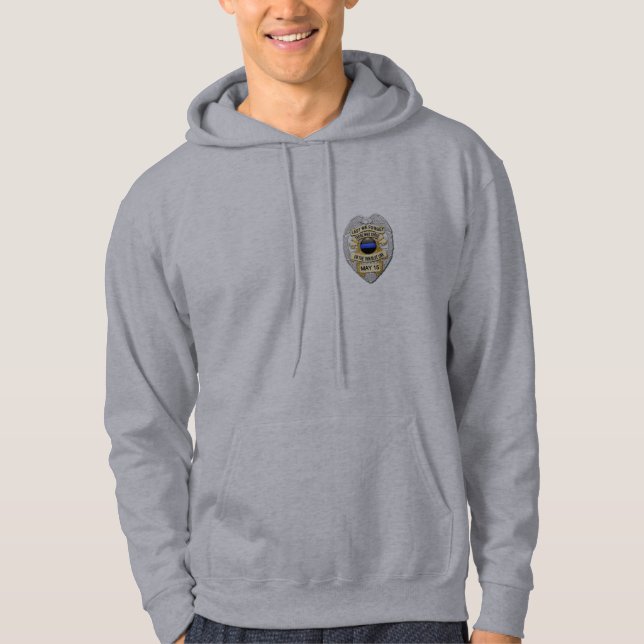 Thin Blue Line Badge Hoodie (Front)